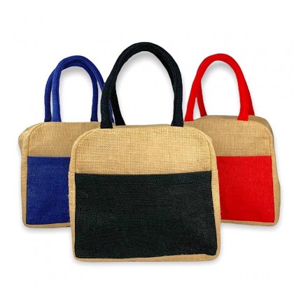 Small Jute Bag With Zip